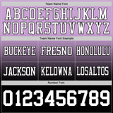 Custom Light Purple White-Black Mesh Authentic Fade Fashion Football Jersey