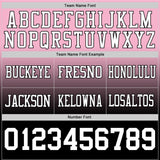 Custom Light Pink White-Black Mesh Authentic Fade Fashion Football Jersey
