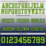 Custom White Neon Green-Navy Mesh Authentic Fade Fashion Football Jersey