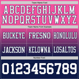 Custom Pink White-Navy Mesh Authentic Fade Fashion Football Jersey