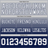 Custom Gray White-Navy Mesh Authentic Fade Fashion Football Jersey