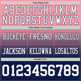 Custom Medium Pink White-Navy Mesh Authentic Fade Fashion Football Jersey