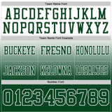 Custom White Green Mesh Authentic Fade Fashion Football Jersey
