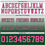 Custom White Pink-Green Mesh Authentic Fade Fashion Football Jersey