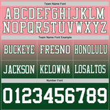 Custom Medium Pink White-Green Mesh Authentic Fade Fashion Football Jersey