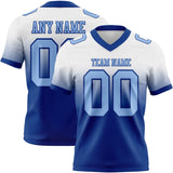 Custom White Light Blue-Royal Mesh Authentic Fade Fashion Football Jersey