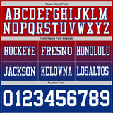 Custom Red White-Royal Mesh Authentic Fade Fashion Football Jersey