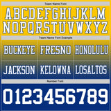 Custom Yellow White-Royal Mesh Authentic Fade Fashion Football Jersey