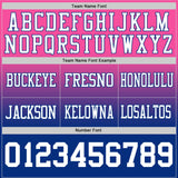 Custom Pink White-Royal Mesh Authentic Fade Fashion Football Jersey