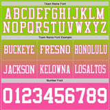 Custom Neon Green White-Pink Mesh Authentic Fade Fashion Football Jersey