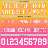 Custom Yellow White-Pink Mesh Authentic Fade Fashion Football Jersey