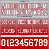 Custom Gray White-Red Mesh Authentic Fade Fashion Football Jersey