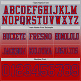 Custom Gray Red-Royal Mesh Authentic Fade Fashion Football Jersey