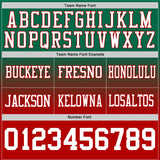 Custom Kelly Green White-Red Mesh Authentic Fade Fashion Football Jersey