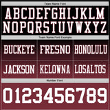 Custom Black White-Burgundy Mesh Authentic Fade Fashion Football Jersey