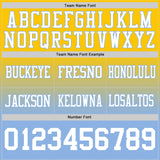 Custom Yellow White-Light Blue Mesh Authentic Fade Fashion Football Jersey