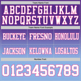 Custom Purple White Light Blue-Pink Mesh Authentic Fade Fashion Football Jersey