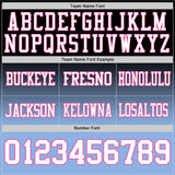 Custom Black White Light Blue-Pink Mesh Authentic Fade Fashion Football Jersey