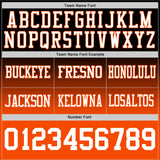 Custom Black White-Orange Mesh Authentic Fade Fashion Football Jersey