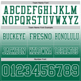 Custom White Kelly Green Mesh Authentic Fade Fashion Football Jersey