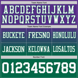 Custom Purple White-Kelly Green Mesh Authentic Fade Fashion Football Jersey