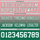 Custom Medium Pink White-Kelly Green Mesh Authentic Fade Fashion Football Jersey