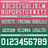 Custom Neon Pink White-Kelly Green Mesh Authentic Fade Fashion Football Jersey