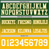 Custom Green White-Gold Mesh Authentic Fade Fashion Football Jersey
