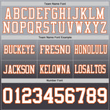 Custom Gray White Steel Gray-Orange Mesh Authentic Fade Fashion Football Jersey