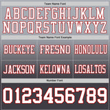 Custom Gray White Steel Gray-Red Mesh Authentic Fade Fashion Football Jersey