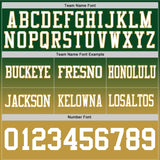 Custom Green White-Old Gold Mesh Authentic Fade Fashion Football Jersey