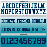 Custom White Navy-Teal Mesh Authentic Fade Fashion Football Jersey