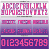 Custom White Pink-Purple Mesh Authentic Fade Fashion Football Jersey