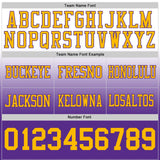 Custom White Gold-Purple Mesh Authentic Fade Fashion Football Jersey