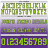 Custom White Neon Green-Purple Mesh Authentic Fade Fashion Football Jersey