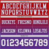 Custom Red White-Purple Mesh Authentic Fade Fashion Football Jersey