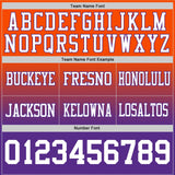 Custom Orange White-Purple Mesh Authentic Fade Fashion Football Jersey