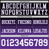 Custom Black White-Purple Mesh Authentic Fade Fashion Football Jersey
