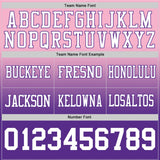 Custom Light Pink White-Purple Mesh Authentic Fade Fashion Football Jersey