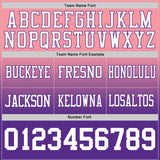 Custom Medium Pink White-Purple Mesh Authentic Fade Fashion Football Jersey