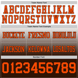 Custom White Orange-Brown Mesh Authentic Fade Fashion Football Jersey