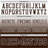 Custom White Brown Mesh Authentic Fade Fashion Football Jersey