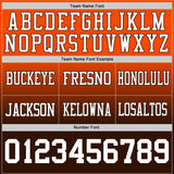 Custom Orange White-Brown Mesh Authentic Fade Fashion Football Jersey