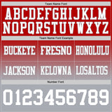 Custom Red White-Gray Mesh Authentic Fade Fashion Football Jersey