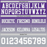Custom Purple White-Gray Mesh Authentic Fade Fashion Football Jersey