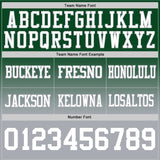 Custom Green White-Gray Mesh Authentic Fade Fashion Football Jersey