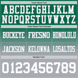 Custom Kelly Green White-Gray Mesh Authentic Fade Fashion Football Jersey