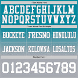 Custom Teal White-Gray Mesh Authentic Fade Fashion Football Jersey