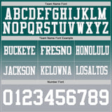 Custom Midnight Green White-Gray Mesh Authentic Fade Fashion Football Jersey