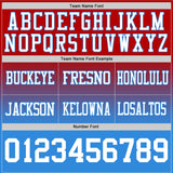 Custom Red White-Powder Blue Mesh Authentic Fade Fashion Football Jersey